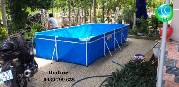 hồ bơi bạc mini cho gia đình